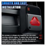 2PCS Slow Moving Vehicle Triangle Sign, 7" x 8" Reflective Car Safety Sticker Decal, Diamond Grade Slow Moving Safety Signs for Golf Cart Outdoor Use (2PCS)
