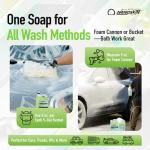 Nanoskin BUBBLE BATH Foaming Car Wash Shampoo 5 Gallons - Works with Foam Cannon, Foam Gun, Bucket Washes, Car Soap for Pressure Washer | For Car, Truck, Motorcycle, RV & More | Green Apple Scented