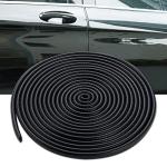 Car Door Edge Protector,Rubber Car Door Protectors No Glue Car Accessories Rubber U Shape Car Trim Door Protectors Seal for Sedan, Trucks, SUV, ATV, Boats (10M, Black)