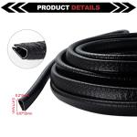 Car Door Edge Protector,Rubber Car Door Protectors No Glue Car Accessories Rubber U Shape Car Trim Door Protectors Seal for Sedan, Trucks, SUV, ATV, Boats (10M, Black)