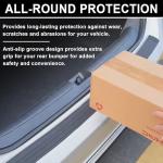 LGVOA Car Rear Bumper Protector, 41 x 3.4 inch Trimmable, Anti-Scratch Rubber Rear Bumper Guard, Universal Non-Slip Trunk Exterior Accessories for SUV & Truck