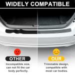 LGVOA Car Rear Bumper Protector, 41 x 3.4 inch Trimmable, Anti-Scratch Rubber Rear Bumper Guard, Universal Non-Slip Trunk Exterior Accessories for SUV & Truck