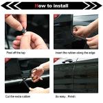 Car Door Edge Protector,Rubber Car Door Protectors No Glue Car Accessories Rubber U Shape Car Trim Door Protectors Seal for Sedan, Trucks, SUV, ATV, Boats (10M, Black)