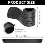 LGVOA Car Rear Bumper Protector, 41 x 3.4 inch Trimmable, Anti-Scratch Rubber Rear Bumper Guard, Universal Non-Slip Trunk Exterior Accessories for SUV & Truck