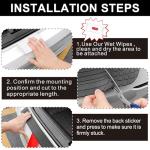 LGVOA Car Rear Bumper Protector, 41 x 3.4 inch Trimmable, Anti-Scratch Rubber Rear Bumper Guard, Universal Non-Slip Trunk Exterior Accessories for SUV & Truck