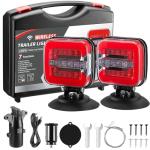 inhtgeas Wireless Trailer Lights Magnetic - Adjustable Magnetic Tow Light with 2 Mounting Options Rechargeable Towing Tail Light Kit Reverse Light for Trucks, Boat, RV, Vehicle, Caravan