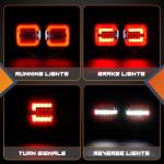 inhtgeas Wireless Trailer Lights Magnetic - Adjustable Magnetic Tow Light with 2 Mounting Options Rechargeable Towing Tail Light Kit Reverse Light for Trucks, Boat, RV, Vehicle, Caravan