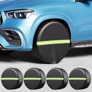 Tire Covers 4 Pack, Universal Fits 24-26 inch RV Tire Covers Set for RV, Trailer, SUV, Truck, Camper, Jeep Waterproof Anti-UV Tough Wheel Protector
