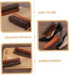 YUET Shoe Brush 2pcs - Horsehair Brush for Shoe Shine Polish Buff Premium Horsehair Shoe Shine Brush Shoe Polish Brushes Horse Hair Bristles Brush for Boots, Shoes, Car Seats, Sofas, Bags