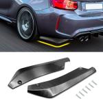 Kutyun 2PCS Car Rear Bumper Guard Diffuser Splitter, Rear Bumper Lip Body Kit with Bolts, Universal Anti Scratch Wrap Angle Protector for Side Fender Skirt Lip (Carbon Fiber)