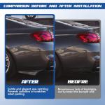 Kutyun 2PCS Car Rear Bumper Guard Diffuser Splitter, Rear Bumper Lip Body Kit with Bolts, Universal Anti Scratch Wrap Angle Protector for Side Fender Skirt Lip (Carbon Fiber)