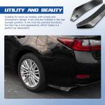 Kutyun 2PCS Car Rear Bumper Guard Diffuser Splitter, Rear Bumper Lip Body Kit with Bolts, Universal Anti Scratch Wrap Angle Protector for Side Fender Skirt Lip (Carbon Fiber)