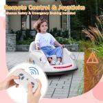 Bumper Cars for Toddlers, Electric Kids Ride On Bumper Car Gift, 12V Battery Car for Kids Remote, 360 Degree Spin, Music and Remote