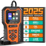 Vehpow OBD2 Scanner, Professional Code Reader for Check Engine Light/Oil Light Reset, Enhanced OBDII Scan Tool, Fast and Accurate Fault Diagnostic Scan Tool for Car 1996+, 2.8'' Color Screen (Orange)