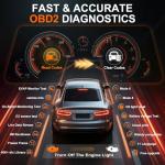 Vehpow OBD2 Scanner, Professional Code Reader for Check Engine Light/Oil Light Reset, Enhanced OBDII Scan Tool, Fast and Accurate Fault Diagnostic Scan Tool for Car 1996+, 2.8'' Color Screen (Orange)