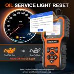 Vehpow OBD2 Scanner, Professional Code Reader for Check Engine Light/Oil Light Reset, Enhanced OBDII Scan Tool, Fast and Accurate Fault Diagnostic Scan Tool for Car 1996+, 2.8'' Color Screen (Orange)