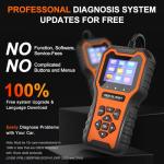 Vehpow OBD2 Scanner, Professional Code Reader for Check Engine Light/Oil Light Reset, Enhanced OBDII Scan Tool, Fast and Accurate Fault Diagnostic Scan Tool for Car 1996+, 2.8'' Color Screen (Orange)
