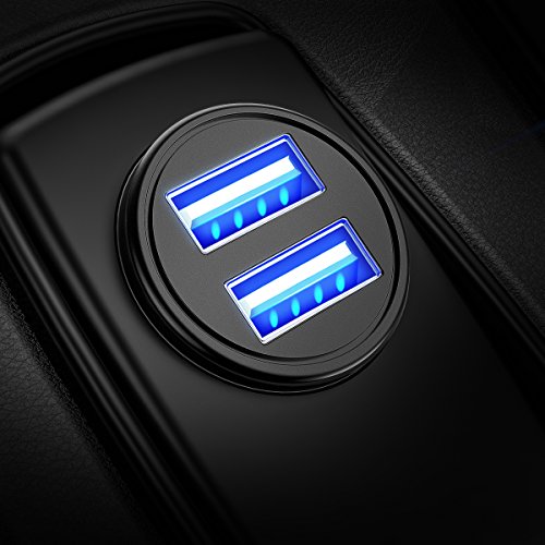 AINOPE Compact 4.8A All-Metal USB Car Charger