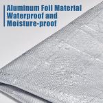 SYERAL RV Tire Covers Set of 4, Waterproof Anti-UV Snow Sun Rain Wheel Tire Protectors Covers for Trailer,Camper,RV,Truck,SUV,27-29inch(M) Silver Aluminum Film
