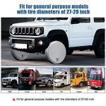 SYERAL RV Tire Covers Set of 4, Waterproof Anti-UV Snow Sun Rain Wheel Tire Protectors Covers for Trailer,Camper,RV,Truck,SUV,27-29inch(M) Silver Aluminum Film