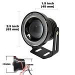 Kqiang 2PCS Car Angel Eye Fog Light: 2.5" Round COB LED Fog Light - White Angel Eye Projector with Halo Rings,Universal Vehicle DRL Daytime Driving Light Fog Lamp Bulbs (White)