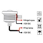 Kqiang 2PCS Car Angel Eye Fog Light: 2.5" Round COB LED Fog Light - White Angel Eye Projector with Halo Rings,Universal Vehicle DRL Daytime Driving Light Fog Lamp Bulbs (White)