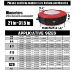Rosefray Seasonal Tire Totes, Spare Tire Cover, Portable Winter Wheel, Handle for Easy Transportation, Fits Tires Tire Diameters 21” to 31.5”, Set of 4 Bags Red
