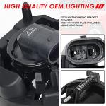 Auto Dynasty Fog Lights Assembly Compatible with 2005-2010 Chrysler Dodge Jeep Sebring Town & Country Caravan Compass, Fog Lamp with Switch Replacement, Driver Passenger Side, Black Housing Smoke Lens