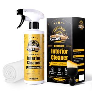 Car Interior Cleaner,Foam/Mist Switch, Auto Interior Detailer, Car Upholstery Cleaner & Protectant for Automotive Dashboards, Leather, Plastic Parts, Glass and Rubber (16oz)