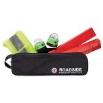 Always Prepared High-Visibility Roadside Emergency Kit for Car - Car Safety Kit w/Reflective Vest, Safety Triangles & LED Light - Perfect Roadside Assistance Kit Gift for New Drivers (4 pc)