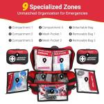 Aoldersson 520 Piece Large First Aid Kit – Emergency Survival Kit for Car, Home, Camping, and Travel – Compact Medical Kit for Roadside Emergencies, Outdoor Adventures, and Everyday Safety