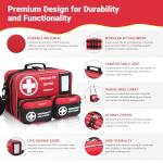 Aoldersson 520 Piece Large First Aid Kit – Emergency Survival Kit for Car, Home, Camping, and Travel – Compact Medical Kit for Roadside Emergencies, Outdoor Adventures, and Everyday Safety