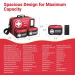 Aoldersson 520 Piece Large First Aid Kit – Emergency Survival Kit for Car, Home, Camping, and Travel – Compact Medical Kit for Roadside Emergencies, Outdoor Adventures, and Everyday Safety