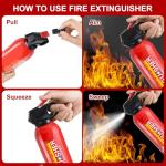 Fire Extinguisher for Home - 6pack Car Fire Extinguisher with Wall Mount, Small A B C K Fire Extinguisher, Water-Based Fire Extinguishers for Car/House/Kitchen/Truck/Marine/Boat/Vehicle/utv/rv