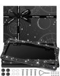 2 Pack Bling License Plate Frame for Women, Stainless Steel Cute Car Accessories, Lasting Sparkly License Plate Holder with Diamond Rhinestone Crystals, Black, 12.2" x 6.2"