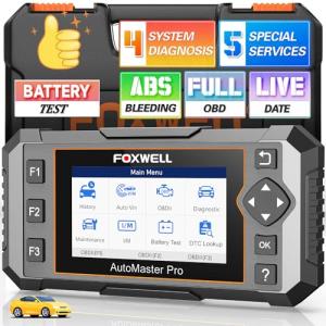 2025 FOXWELL NT614 Elite OBD2 Scanner with 5 Resets ABS Bleeding, SAS Calibration, Oil, EPB, Throttle, Upgrade of NT604 Code Reader Scan Tools, ABS SRS Engine Transmission Battery Test Car Scanner