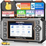 2025 FOXWELL NT614 Elite OBD2 Scanner with 5 Resets ABS Bleeding, SAS Calibration, Oil, EPB, Throttle, Upgrade of NT604 Code Reader Scan Tools, ABS SRS Engine Transmission Battery Test Car Scanner