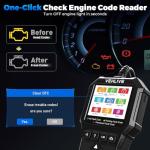 VEHLIVE OBD2 Scanner Diagnostic Tool, Check Engine Light Car Code Reader with Reset, Battery Tester, Live Data, Freeze Frame, I/M Readiness, Car Scanner Diagnostic Tool for All OBDII Car After 1996