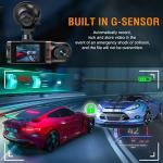 Dash Cam Front and Inside, FHD Dashcams for Cars with 64GB Card Dash Camera for Cars, 1080P Front Dash Cam+1080P Inside Dashcam for Car Dash Camera with IR Night Vision Loop Recording