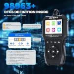 VEHLIVE OBD2 Scanner Diagnostic Tool, Check Engine Light Car Code Reader with Reset, Battery Tester, Live Data, Freeze Frame, I/M Readiness, Car Scanner Diagnostic Tool for All OBDII Car After 1996