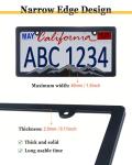 BGGTMO Mountain License Plate Frames- Gray on Black Mountain Raised, Plastic Car Tag Holder Bracket with Screws Caps, 2 Packs 2 Hole with Mountain Vinyl Sticker