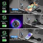 65W USB C Car Charger, Bangfun 4 Port Cigarette Lighter Adapter QC/PD 30W Fast Charging Dual 12V USB Car Phone Charger Power Adapter Plug for iPhone 16 15 14 13 12 iPad Pro,Samung S24(Black)
