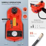 FEANISIFEI Electric Car Jack Kit 5 Ton 12V Portable Hydraulic Floor Jack Lift Tire Change Repair Tool with Impact Wrench and Inflator Pump for SUV MPV Sedan Truck