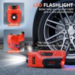 FEANISIFEI Electric Car Jack Kit 5 Ton 12V Portable Hydraulic Floor Jack Lift Tire Change Repair Tool with Impact Wrench and Inflator Pump for SUV MPV Sedan Truck