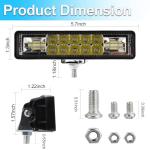 2PCS 5.7-Inch Slim LED Driving Lights