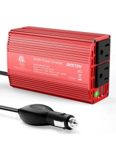 BESTEK 300W Power Inverter with Dual USB Ports