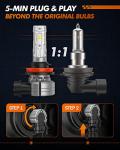 SEALIGHT H11 H8 LED Fog Light Bulbs - 14000LM