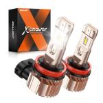 SEALIGHT H11 LED Fog Light Bulbs, 14000LM Strong Penetration H8/H16/H11 LED Fog Lights Upgrade, 1:1 Size 6500K Cool White Fog Lights for Trucks Cars, Pack of 2