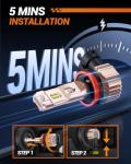 SEALIGHT H11 LED Fog Light Bulbs, 14000LM Strong Penetration H8/H16/H11 LED Fog Lights Upgrade, 1:1 Size 6500K Cool White Fog Lights for Trucks Cars, Pack of 2