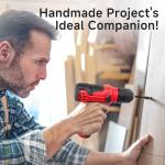 prekull Hand Drill Tool Box Kit with 8V Cordless Drill Set Perfect for Home, Men & Women, Homeowner, Diyer, Handyman, Red, 132 Pieces